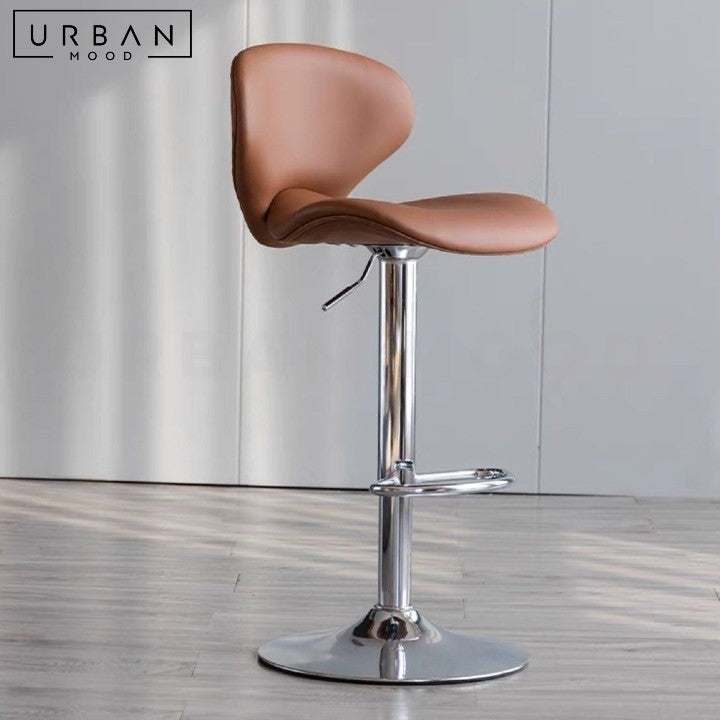 TSOLER Modern Swivel Leather Bar Stool