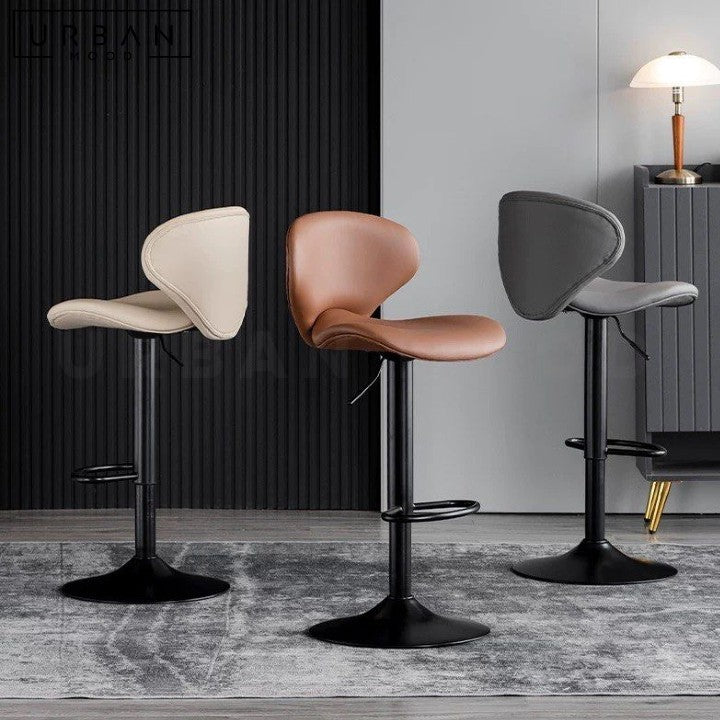 TSOLER Modern Swivel Leather Bar Stool