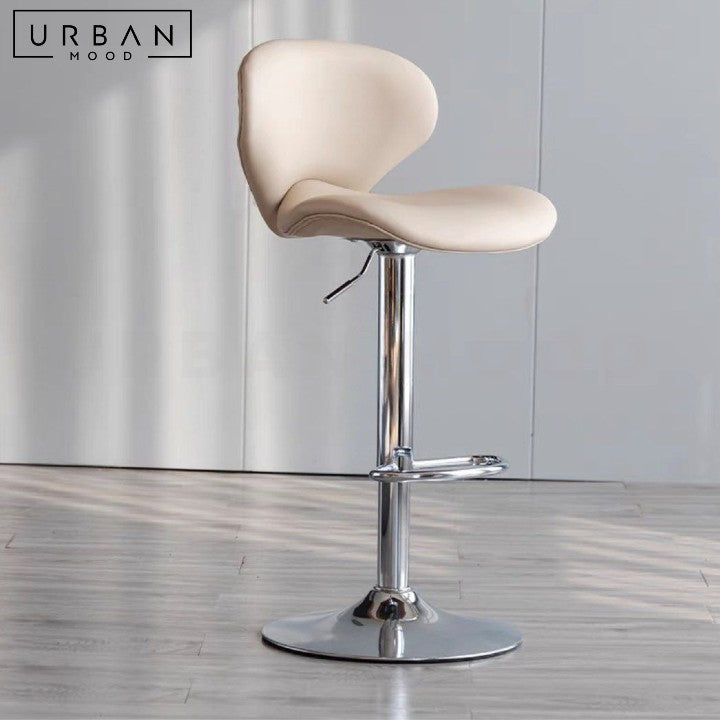 TSOLER Modern Swivel Leather Bar Stool