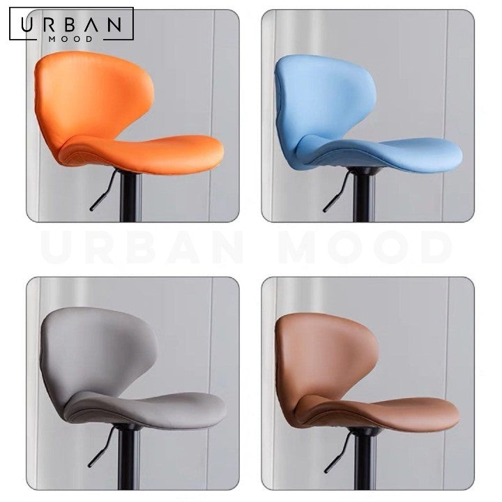 TSOLER Modern Swivel Leather Bar Stool