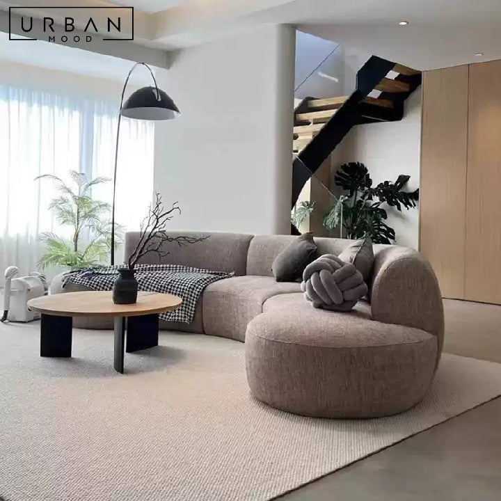 TURK Modern Curved Fabric Sofa