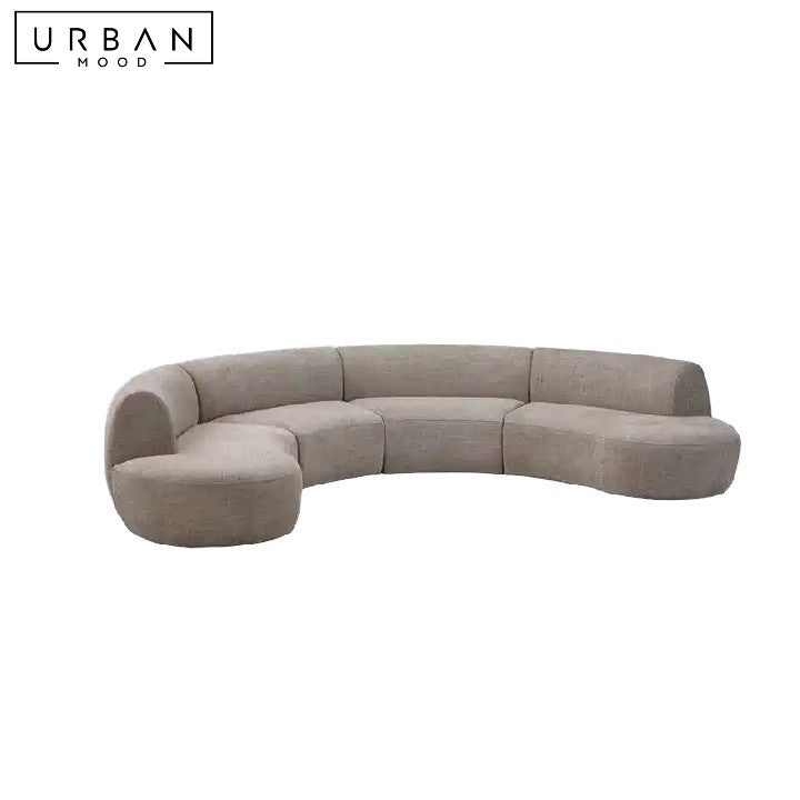 TURK Modern Curved Fabric Sofa