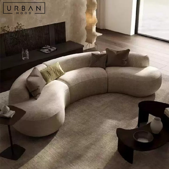 TURK Modern Curved Fabric Sofa