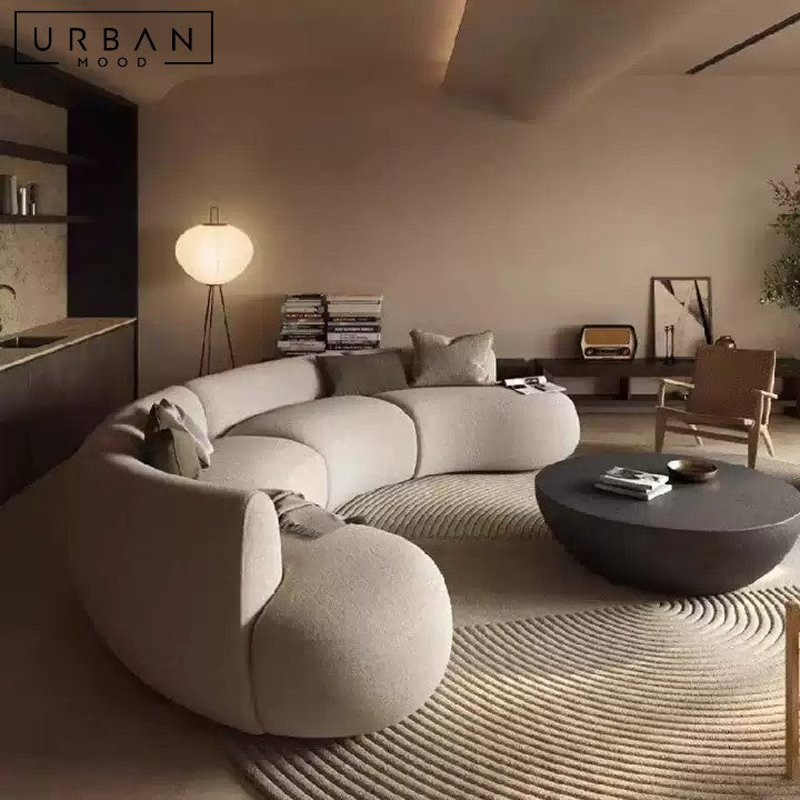 TURK Modern Curved Fabric Sofa