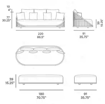 TANIS Japandi Solid Wood Sofa