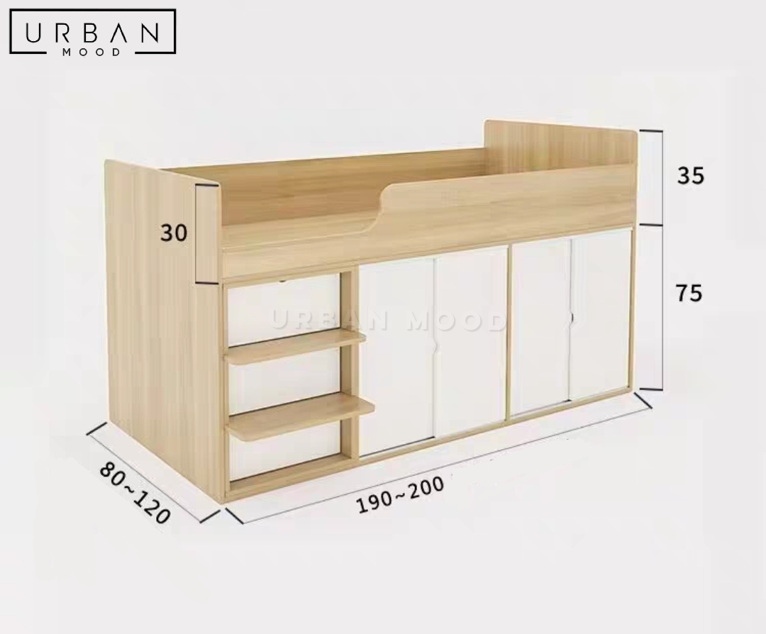 TANNER Japandi Storage Bedframe