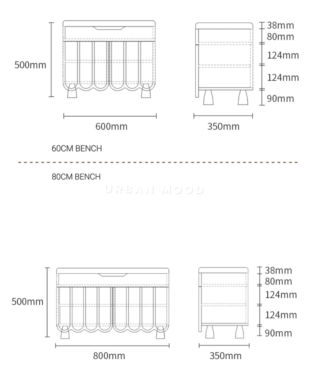 THULY Japandi Shoe Cabinet Bench