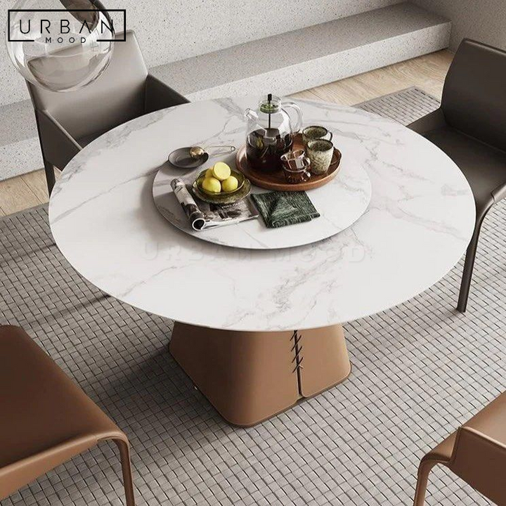 TIFFIN Modern Sintered Stone Round Dining Table