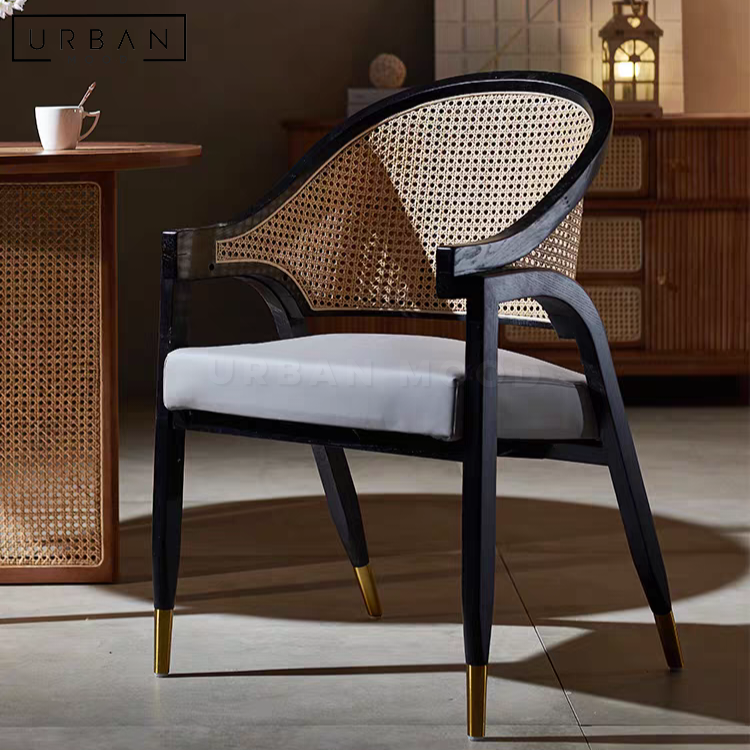 TILY Mid-Century Rattan Dining Chair