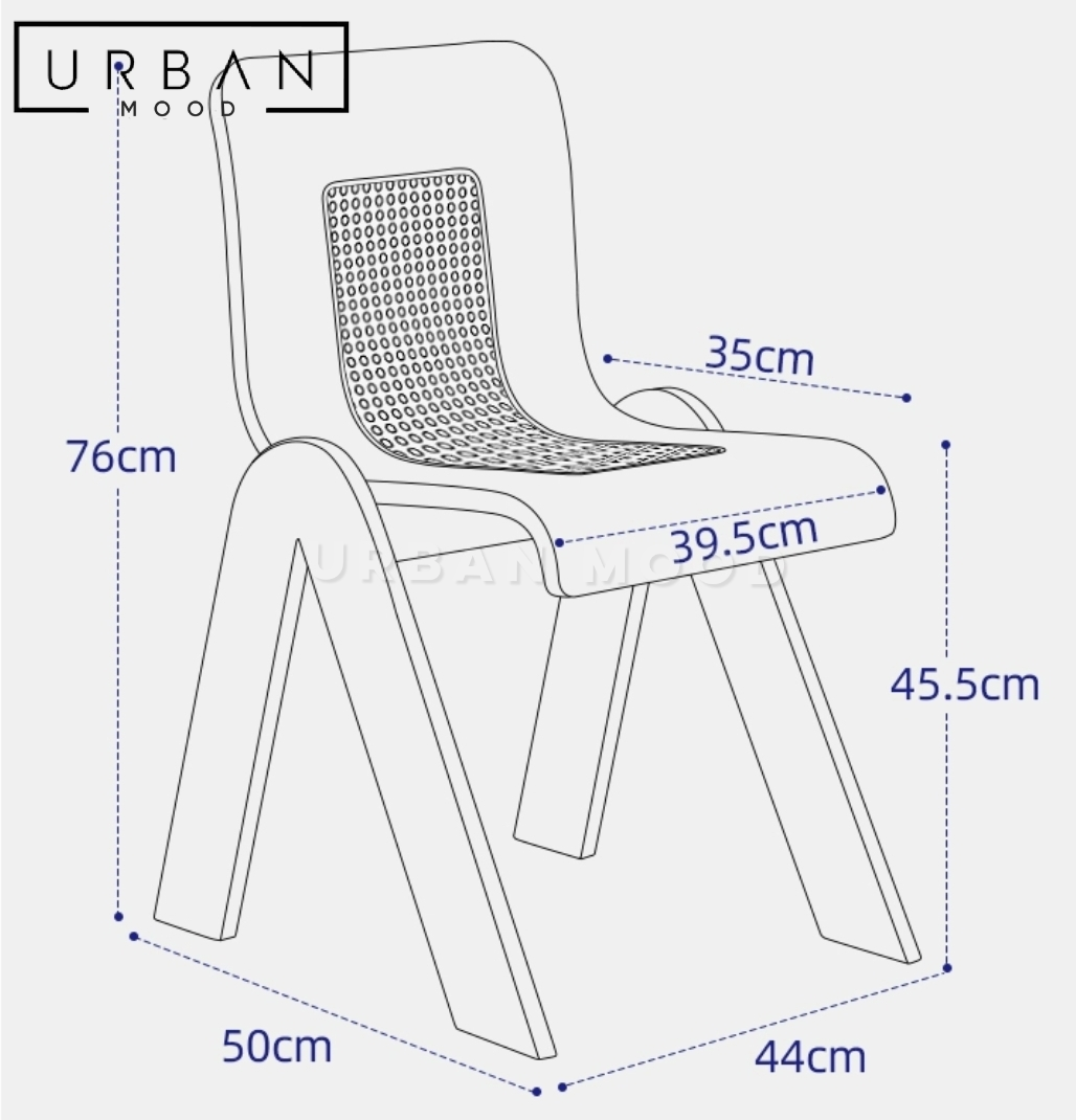 TOTT Japandi Rattan Dining Chair