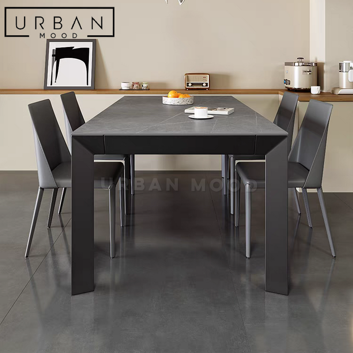 TRANCO Modern Sintered Stone Dining Table & Chairs