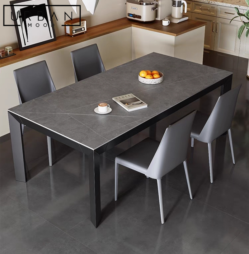 TRANCO Modern Sintered Stone Dining Table & Chairs