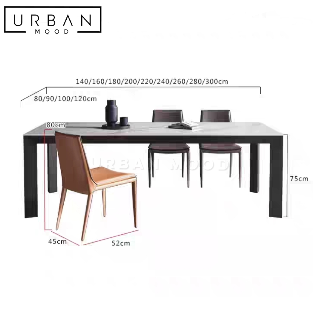 TRANCO Modern Sintered Stone Dining Table & Chairs