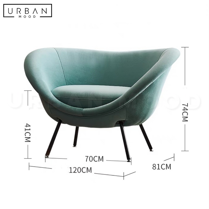 TRES Modern Velvet Leisure Chair