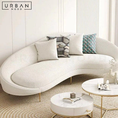 AMERY Modern Curved Boucle Sofa