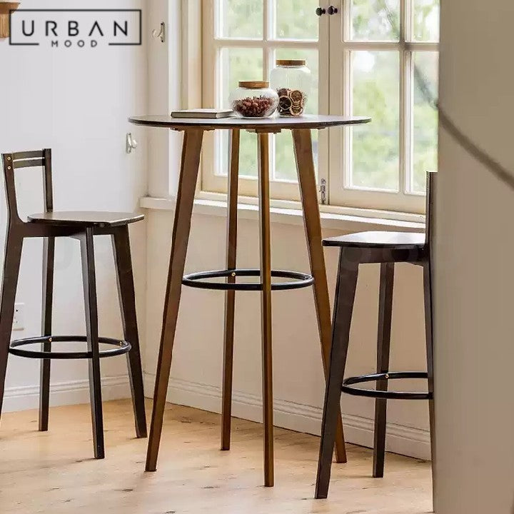 UNGER Modern Round Bar Table & Chairs