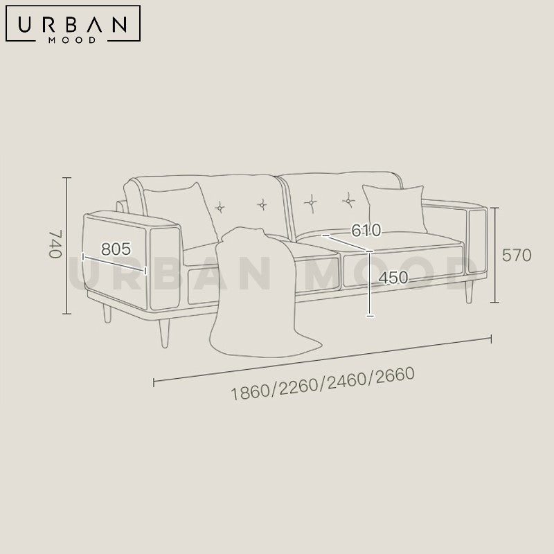 UPPERTON Modern Leather Sofa