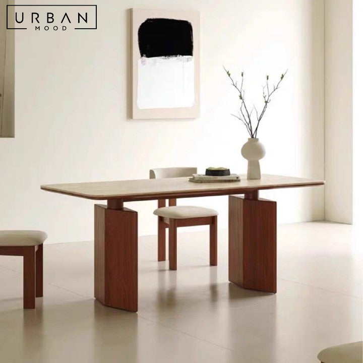 URBANO Modern Travertine Dining Table