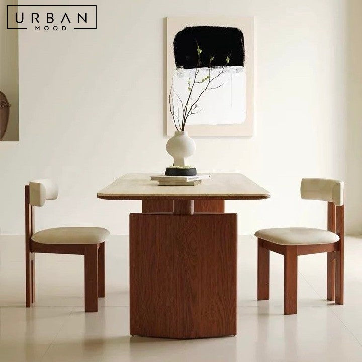 URBANO Modern Travertine Dining Table