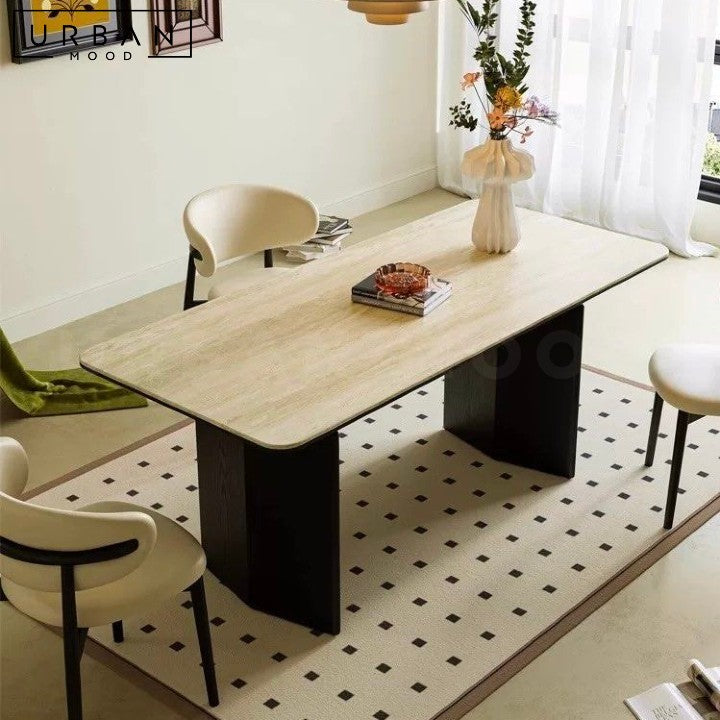 URBANO Modern Travertine Dining Table