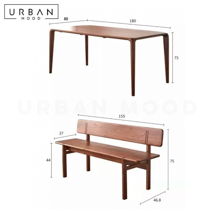 URQUIZA Modern Solid Wood Dining Table
