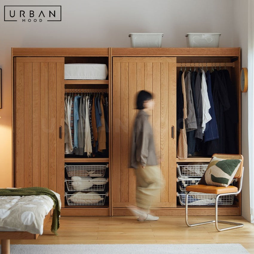 URSULA Japandi Solid Wood Wardrobe