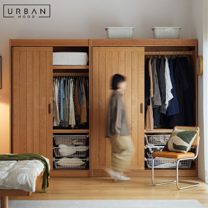 URSULA Japandi Solid Wood Wardrobe