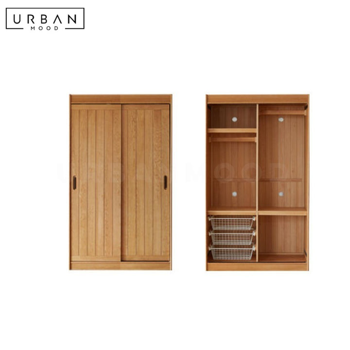 URSULA Japandi Solid Wood Wardrobe