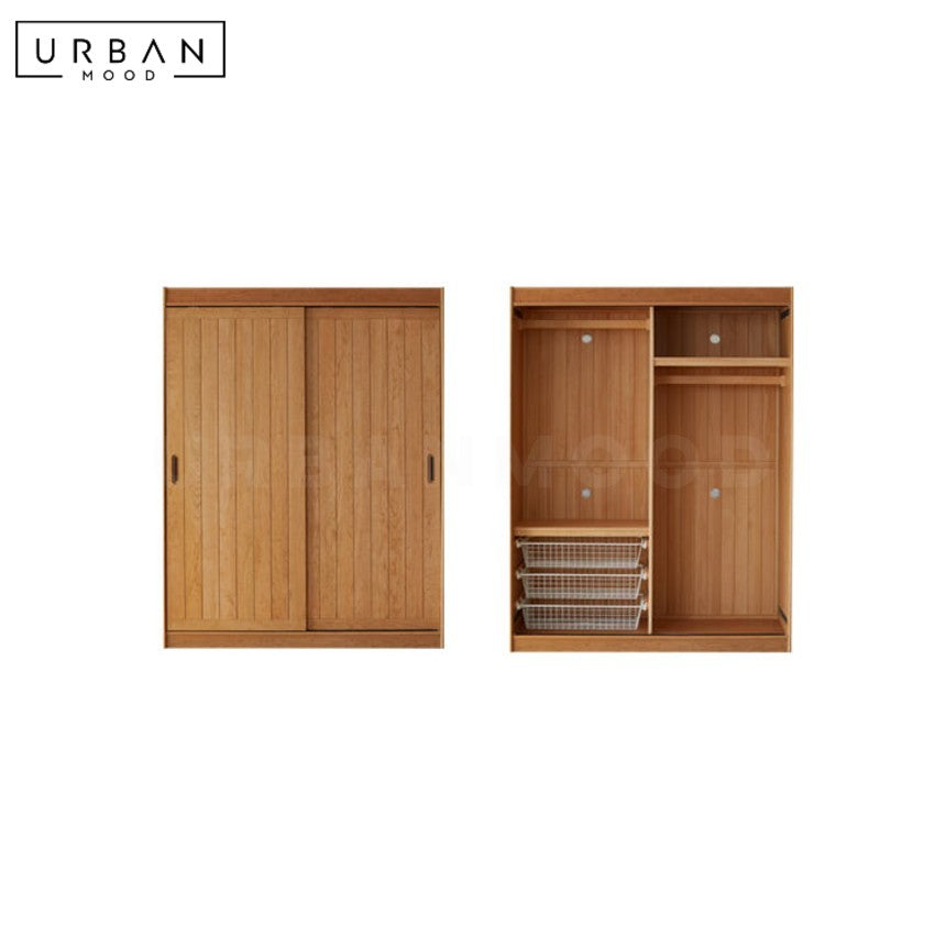 URSULA Japandi Solid Wood Wardrobe