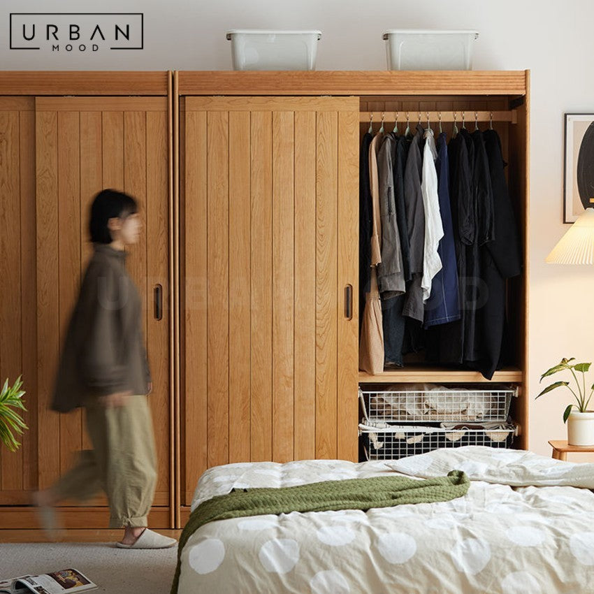 URSULA Japandi Solid Wood Wardrobe
