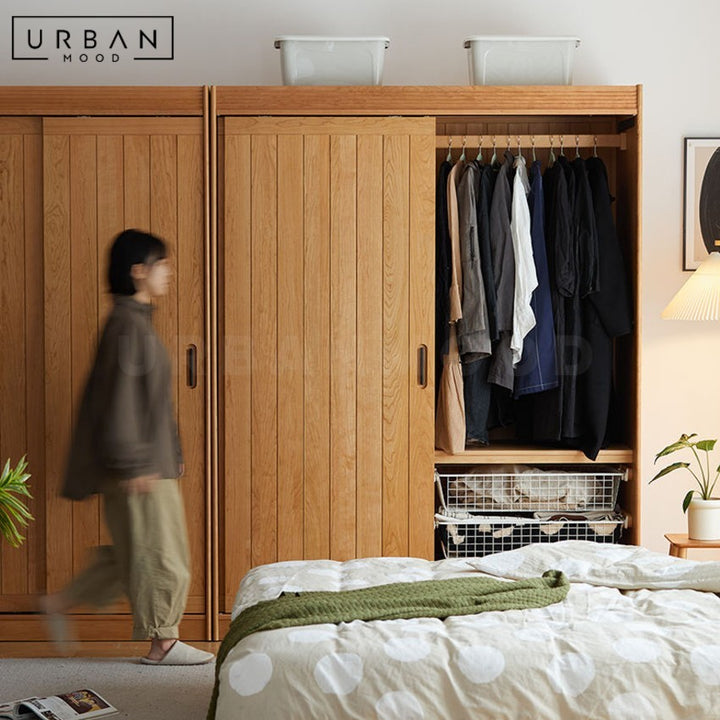 URSULA Japandi Solid Wood Wardrobe