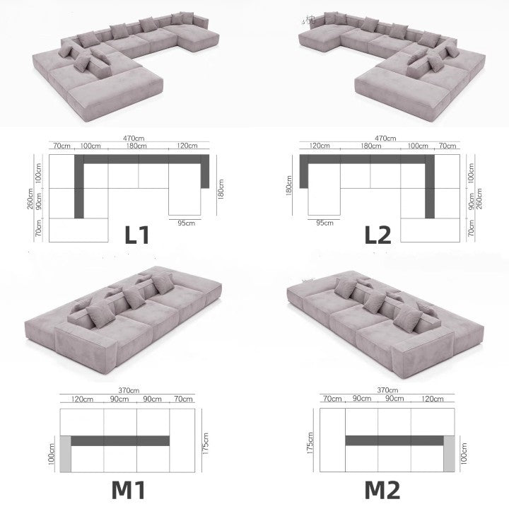 MARTY Modern Modular Fabric Sofa