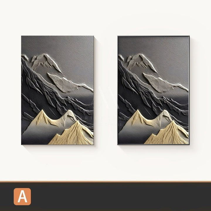 Illustration of the Mountain Modern 3D Wall Art