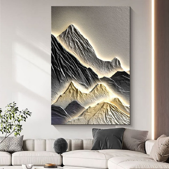 Illustration of the Mountain Modern 3D Wall Art