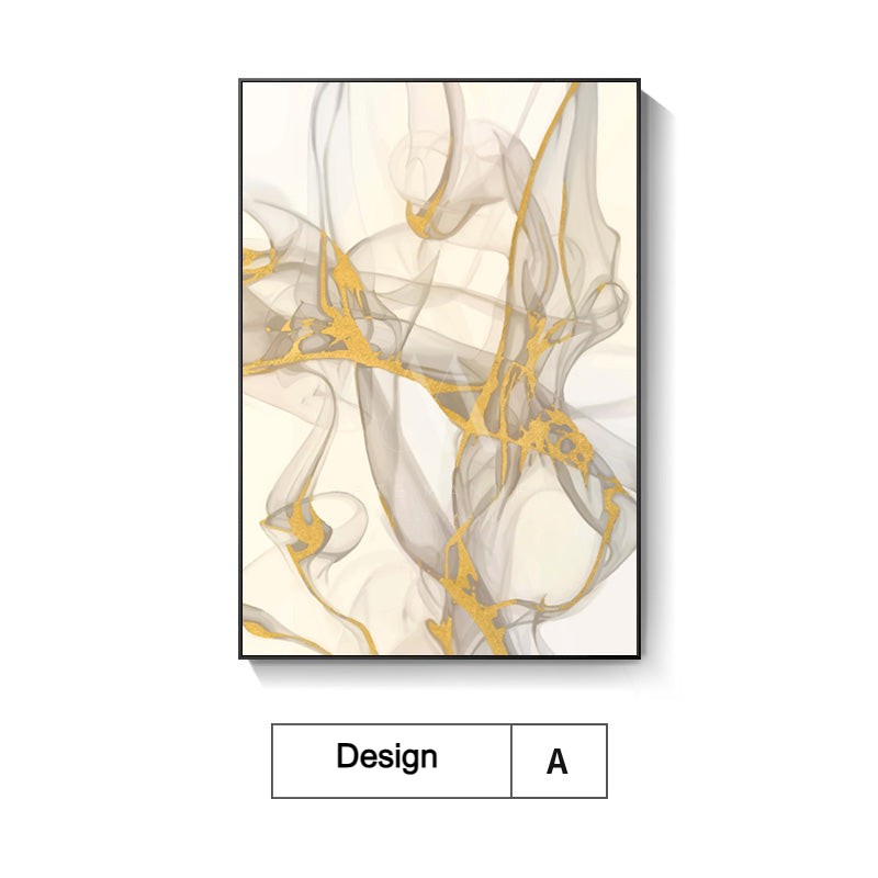 A Golden Dance Abstract Wall Art