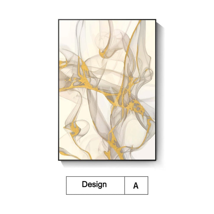 A Golden Dance Abstract Wall Art