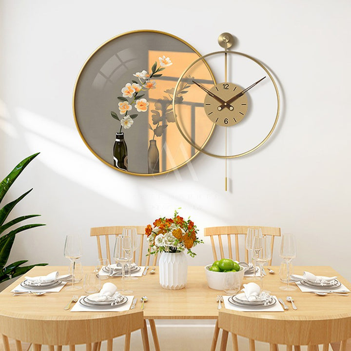 Single Bloom Wall Art Clock