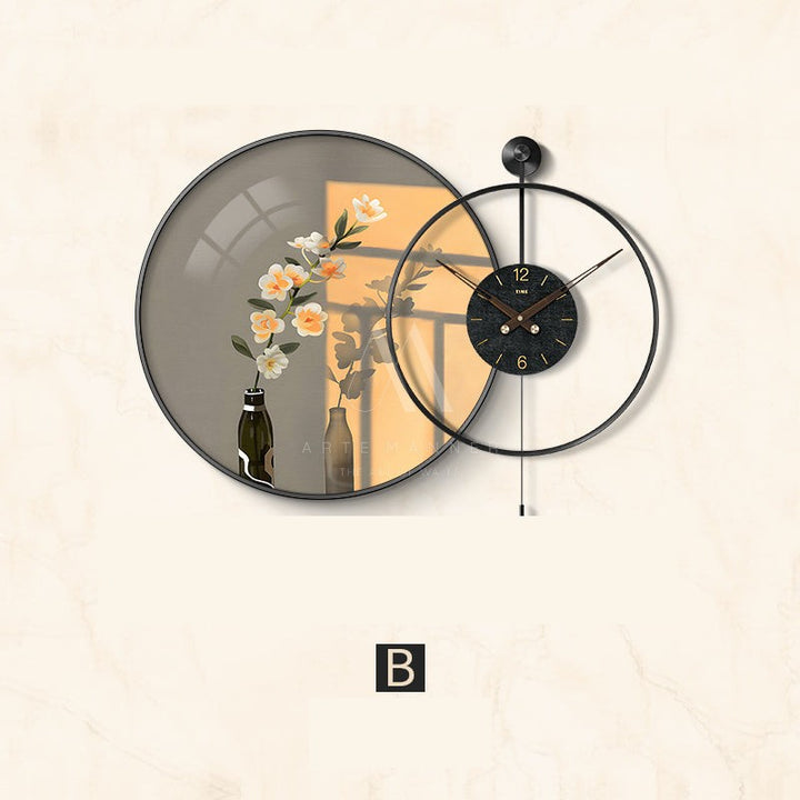 Single Bloom Wall Art Clock