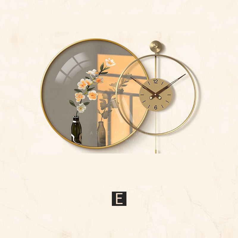 Single Bloom Wall Art Clock
