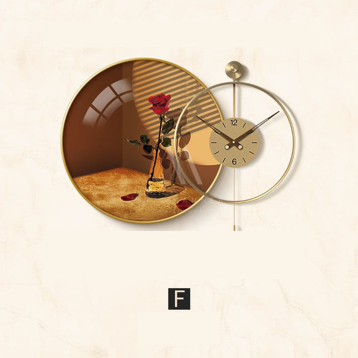 Single Bloom Wall Art Clock