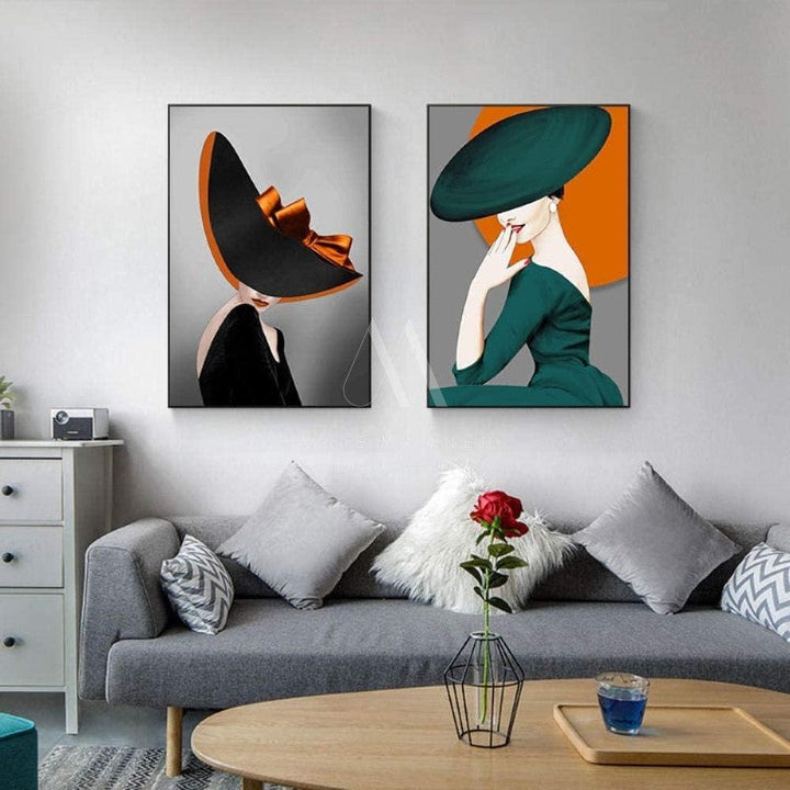 Pixelated Girl Modern Wall Art