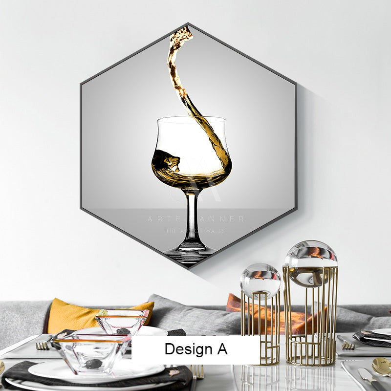 Modern Hexagonal Wall Art (Set of 3)