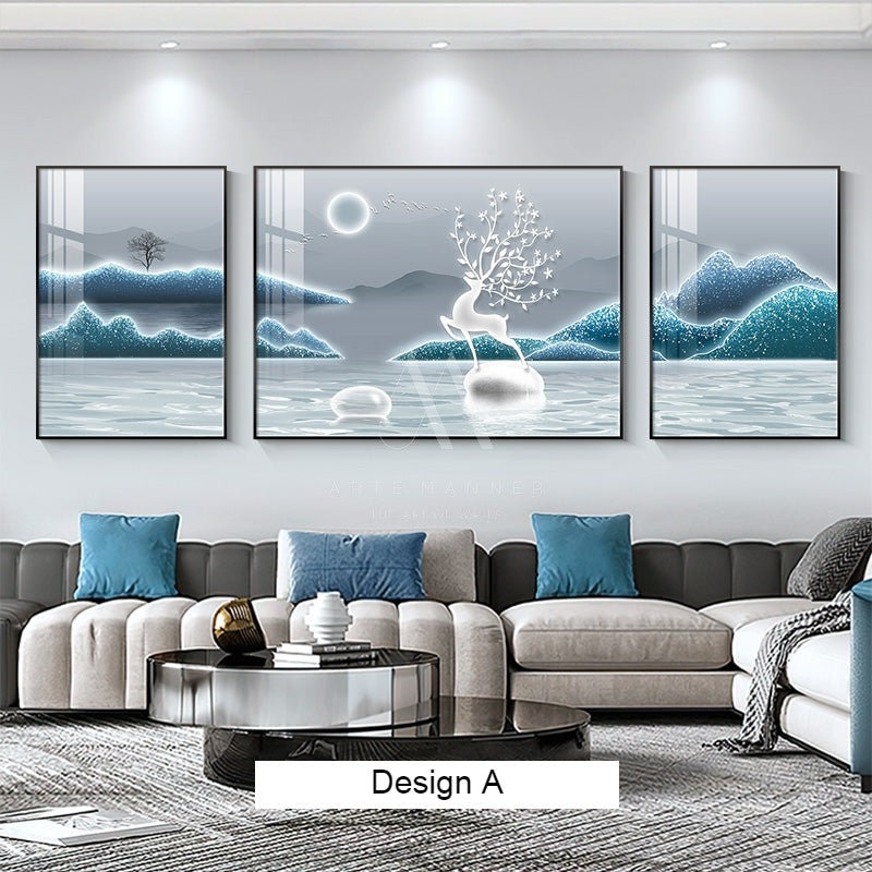 Wisdom of the Forest Modern Wall Art (Set of 3)