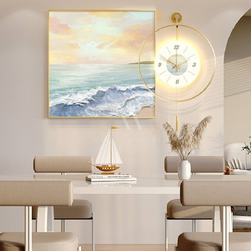 Autumn Stroll Wall Art Clock