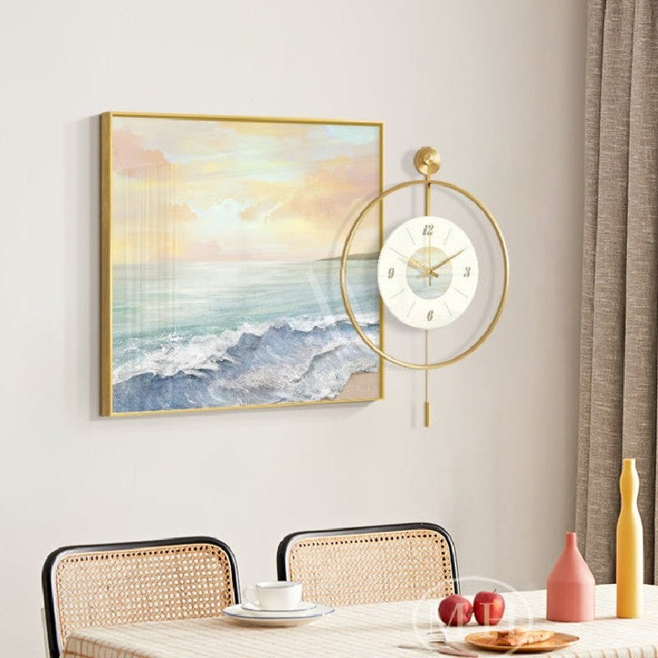 Autumn Stroll Wall Art Clock