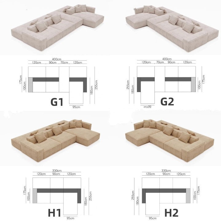 MARTY Modern Modular Fabric Sofa