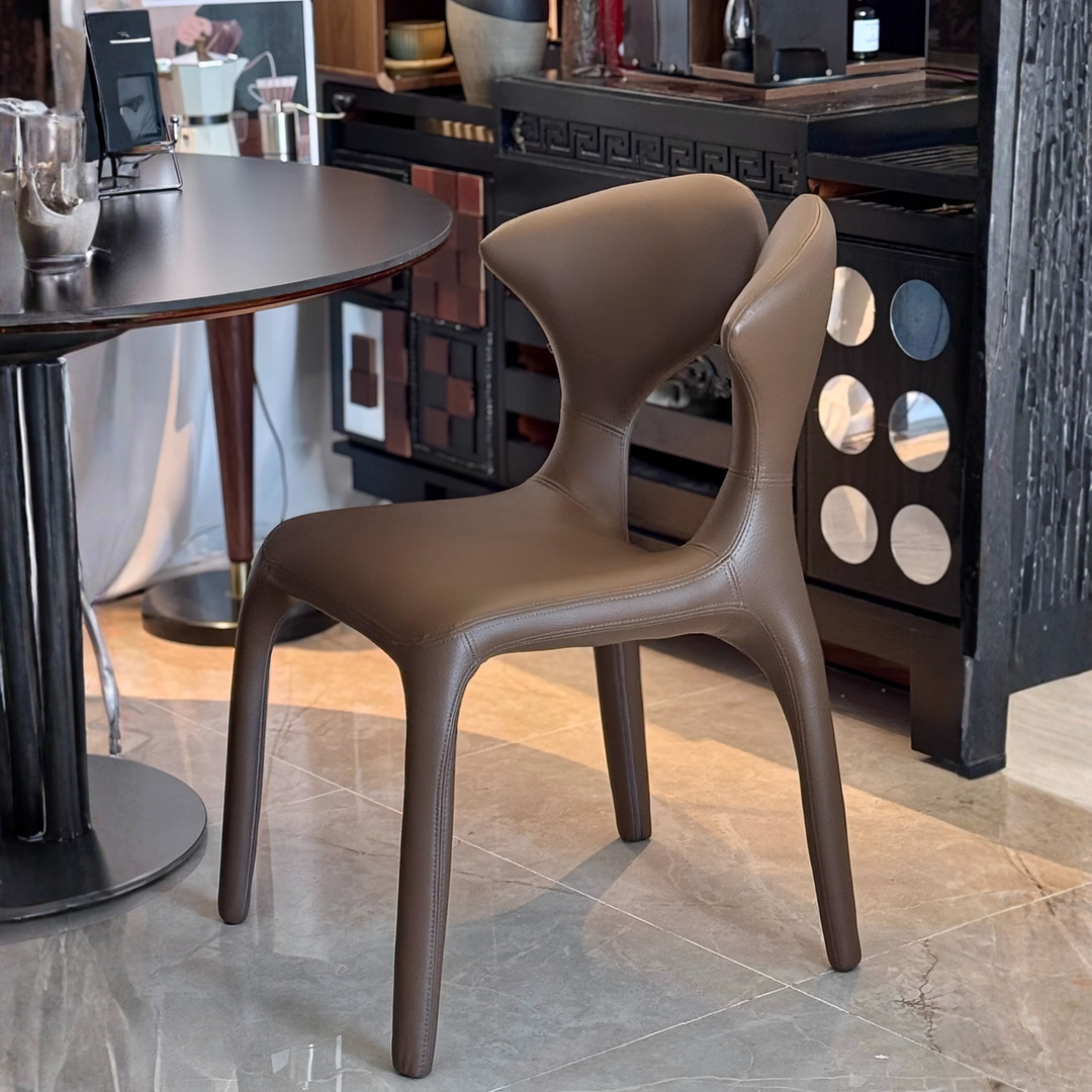 VAELIS Modern Leather Dining Chair - Urban Mood Singapore
