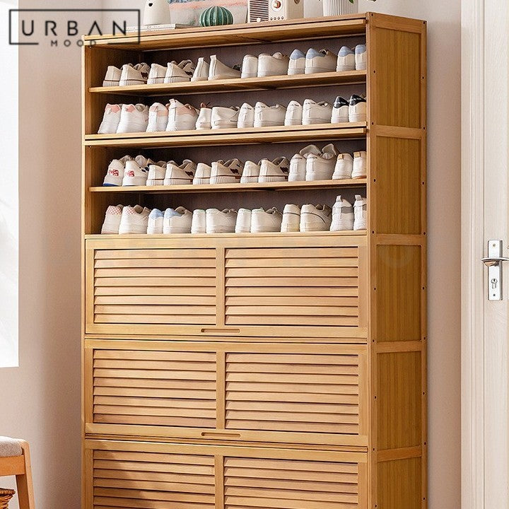 VAESE Rustic Solid Wood Shoe Cabinet