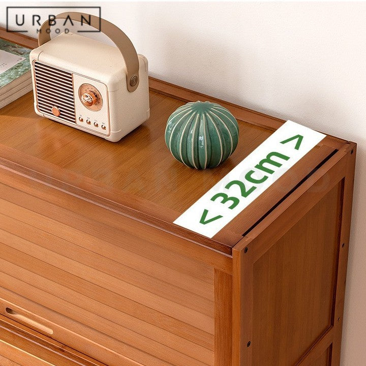 VAESE Rustic Solid Wood Shoe Cabinet