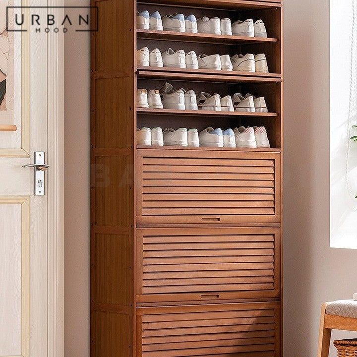 VAESE Rustic Solid Wood Shoe Cabinet